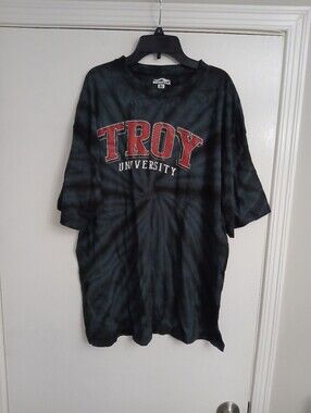 Troy University Black Tie-Dye Graphic Tee